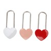 3pcs Heart Shaped Padlock with 3 Keys Rustproof Zinc Alloy