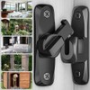 Suithink Barn Door Latch 90 or 180 Degree Slide Black