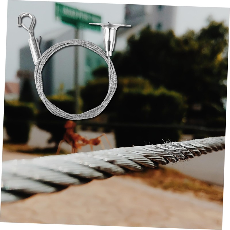 Operitacx 2 Pcs Adjustable Wire with Hook Hanging Rope for