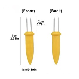 10 PCS Corn Holders,Corn on The Cob Skewers,Stainless Steel Corn Fork Barbecue Skewers Kitchen Tool for BBQ Twin Prong Sweetcorn Holders Home Cooking Fork