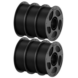 ANYCUBIC PETG Filament 1.75mm Bundle, 3D Printer Filament, Dimensional Accuracy +/- 0.02mm, Exceptional Toughness, 1KG Reusable Spool, 6KG Black