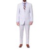 Emigre Classic Fit Blue Pinstriped Two Button Cotton Seersucker Suit