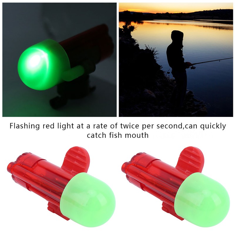 2 Sets Night Fishing Sensor Light Pole Alarm LED Signal