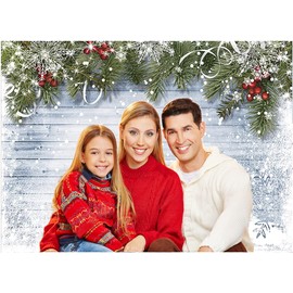 Dudaacvt 10x8ft Christmas Photography Backdrops Wooden Wall White Snow Backdrop Christmas Decoration Backdrops D219