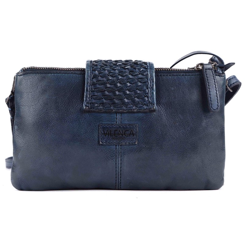 Bolso bandolera de piel para mujer, bolso de mano con