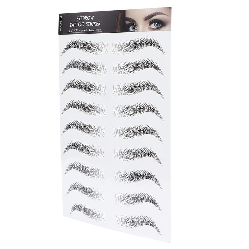 6D Eyebrow Tattoo Stickers, Eyebrow Shaping Stencils, Semi-Permanent, Hair-Like, Waterproof