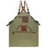 Node Leather - Cross Back Canvas Aprons With Pockets |Adjustable
