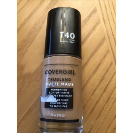 COVERGIRL TRUBLEND MATTE MADE FOUNDATION ~ #T40 Sun Beige Box
