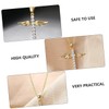 COLLBATH 1pc Copper Necklace Cross Pendant Necklace Jewelry Accessory Golden