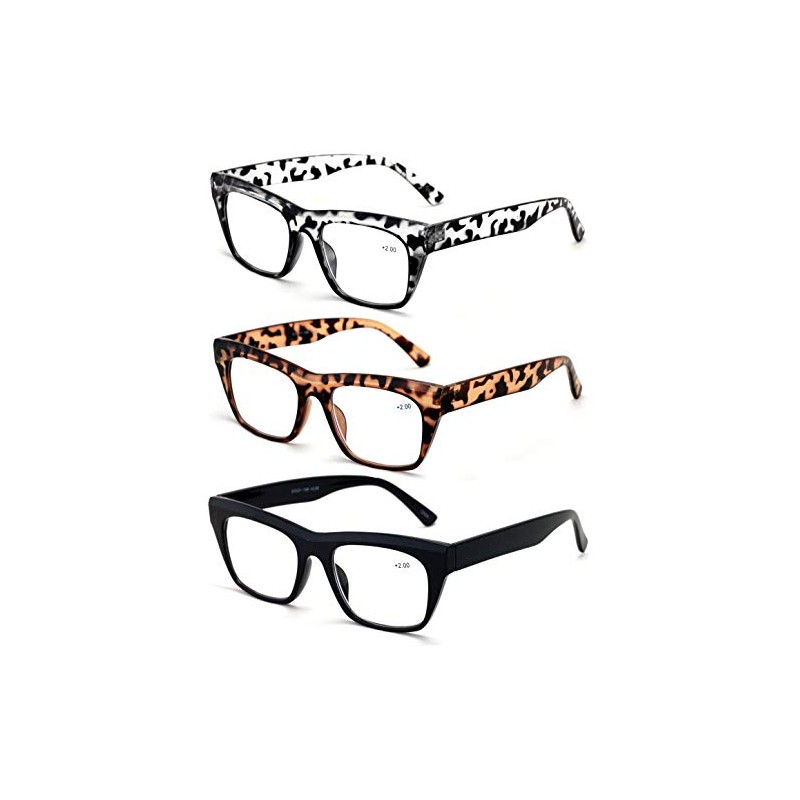 3 Pairs Women Clear Lens Reading Glasses - Fashion Vintage