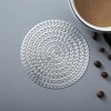 GLOBALDREAM Coasters, 6pcs Hollowed-Out Round Cup Coaster Metallic Round Coffee