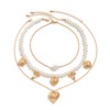 Chunky Gold Necklace for Women,Layered Statement Choker Irregular Baroque Pearl/Heart/Flower