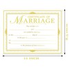 Marriage Certificates with Gold Foil Edges,11 x 8.5 Inch Blank