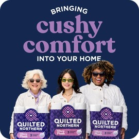 Quilted Northern Ultra Plush Toilet Paper, 6 Mega Rolls = 24 Regular Rolls, 3X Thicker*, 3 Ply Soft Toilet Tissue