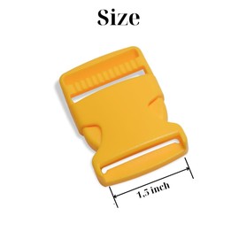4 Pcs Plastic Side Release Buckles Yellow 1.5 inch Buckles for Straps 38mm Perfect for Paracord Bracelets Craft Accessories Backpack Straps and Pet Collars Strap Webbing Backpack Accessories