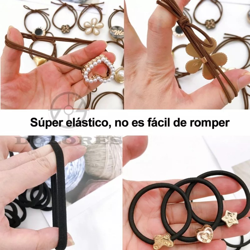 Dolores 60pcs Elastic Mujer Cabello Ligas Arco Scrunchies Diademas