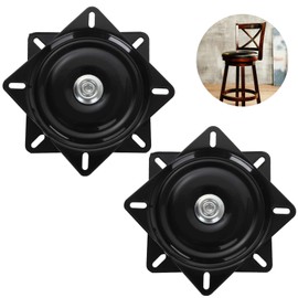 2 Pack 8 Inch Heavy Duty Bar Stool Swivel Replacement, 500lbs Capacity 360 Degree Square Swivel Chair Base Mechanism Seat Swivel Base Bar Stool Swivel Mount Plate for Barstools Recliner Chair Boat