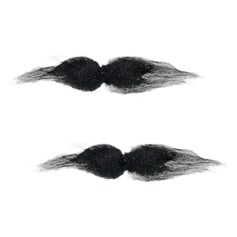 12 Bigote Negro Postizo Mostacho Mexicano Disfraz Zapata Negro
