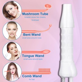 Yofuly High Frequency Stick with 4 Red Neon HF Sticks, Portable High Frequency Face Devices, Anke, Beauty Face Machine, Face Massager for Skin Tightening