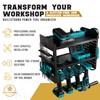 BUILTSTRONG Power Tool Organizer Wall Mount - 3-Tier Heavy-Duty Metal
