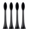 BOOMBRUSH 4x Brush Heads, Black, Soft, Super Fine, Soft Bristles,