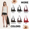 Vegan Leather Slouchy Tote Bag Y2K Vintage Shoulder Handbag Chic