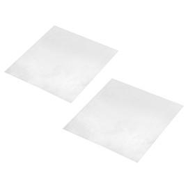 sourcing map 5 Pcs Zinc Sheets, 99.9% High Purity Zinc Plate 0.01"x5.5"x5.5"(0.2x140x140mm) Metal Zinc Foil Zinc Anode Strip for Science Lab Industry DIY Craft