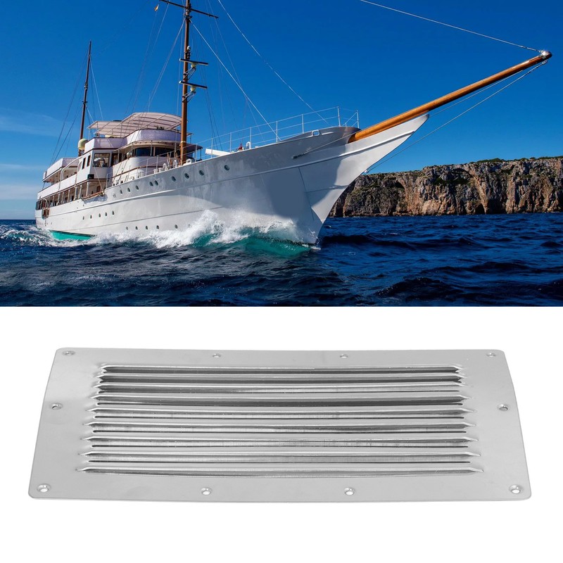250x150mm Air Vent Louver Grill Cover Stainless Steel Duct Ventilation