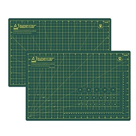 Headley Tools 12 x 18 Inch Self Healing Cutting Mat, Durable Rotary Cutting Mat Double Sided 5-Ply Gridded A3 Cutting Board for Craft, Fabric, Quilting, Sewing, Scrapbooking Project, Green