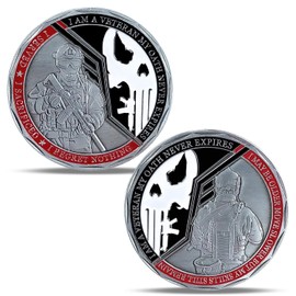 Military Collectible Coin Veterans Oath Challenge Coin (Single Coin)