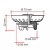 PLUG Type TEKA (75 x 33 mm) (Pack of 2)
