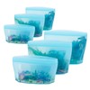 Reusable Silicone Food Storage Bag, Stand Up Food Storage Container,
