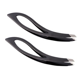 Baluue 2pcs Stainless Steel Eyebrow Tweezers for Men and Women Precision Eyebrow Clip Tool Durable Hair Removal Design Easy to Use and Clean for Grooming and Personal Care