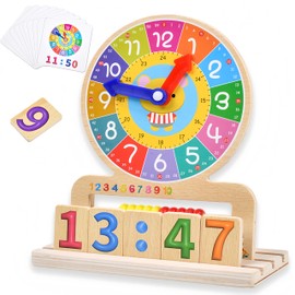 (2026 New Arrival) Educational Watch, Children's Learning Clock, Study Toy, Montessori Toy, Math Toy, Educational Toy, Boys and Girls, Preschool Math Toys, Addition to 10, Subtraction, Abacus, 1st