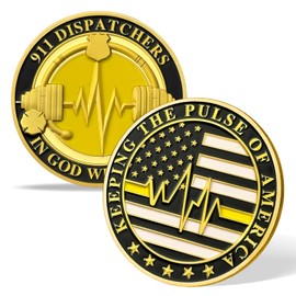Police Challenge Coin Law Enforcement Service and Integrity Medallion Thank You for Your Dedication Token Appreciation Gifts for Police Officers Veterans and Families (Blue line of 911)