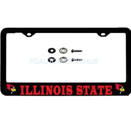 Unbranded License Plate Frame  Stainless Steel Vinyl Lettering FOR Illinois State