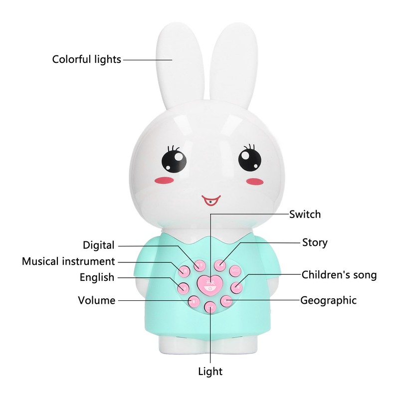 Bunny Musical Learning Toy Early Educational Light Electronic Musical Learning