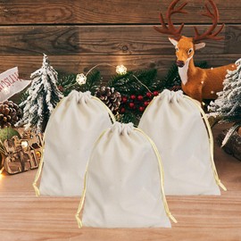 Dokeno Pack of 20 Velvet Bags, Velvet Jewellery Bag, Drawstring Jewellery Bag, Velvet Bag with Drawstring, Velvet Bag Jewellery Bag, Soft Velvet Bag for Wedding, Jewellery, Party, 12 x 15 cm (White)