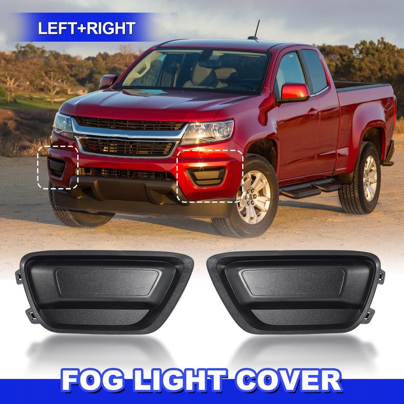 GearUp Pair Fog Light Cover Bezel for Chevy Colorado 2015-2021