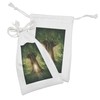 Ambesonne Spring Fabric Pouch Set of 2, Tree of Life