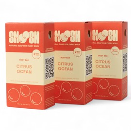 Smoosh® Bar Soap 6-Pack, Citrus Ocean - Natural, Cold-Process Bar Soap for All Skin Types