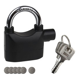 HMF 3503-02 - 3 x Padlock Alarm Function 110dB 9.8 x 7.1 x 3.35 cm Black