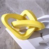 LCCCK Infinity Knot Sculpture Yellow Knot Decor Object, Abstract Knick