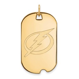 Tampa Bay Ligtning Large (3/4 Inch) Dog Tag (Gold Plated)