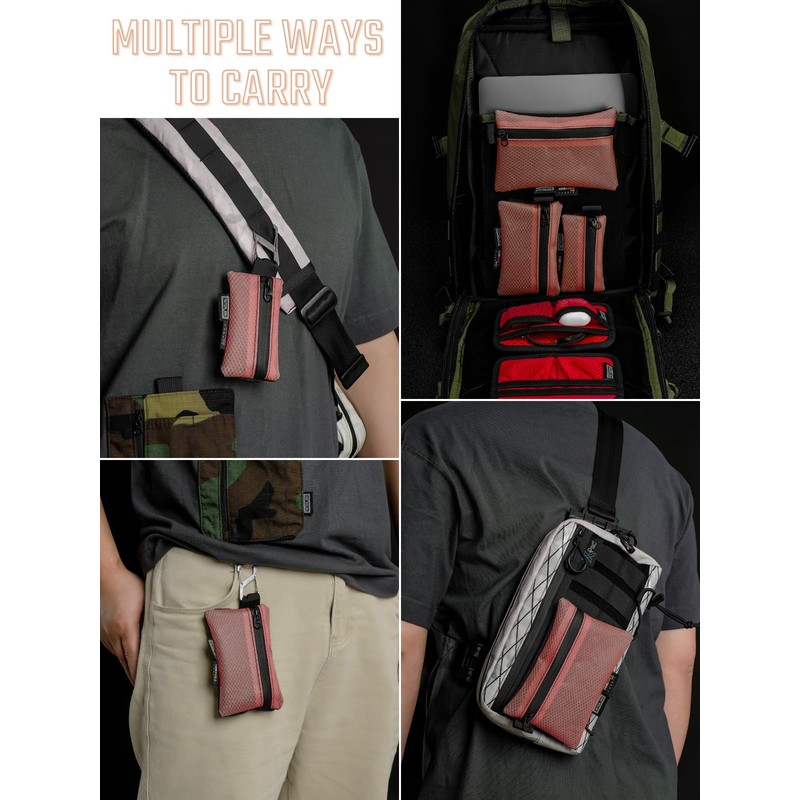 TACTICAL GEEK Storage A5 EDC Storage Pouch Set, Multi-Purpose Hook