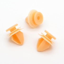 VVO Fasteners- Orange Plastic Front Wheel Arch Flare & Trim Moulding Clips for Renault Captur, (Pack of 10)