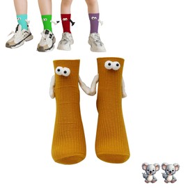 Funny Best Friend Magnetic Hand Hold Sock Couple Buddy Adult Sister Bestie Magnet Weird Match His Her Eye Arm Hug Gag Hilarious Novelty 3d Eyeball Sock Boyfriend Women Men Friendship Silly Fun Gift