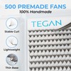 TEGAN LASH 320 Premade Fans Volume Eyelash Extensions, Handmade Lash