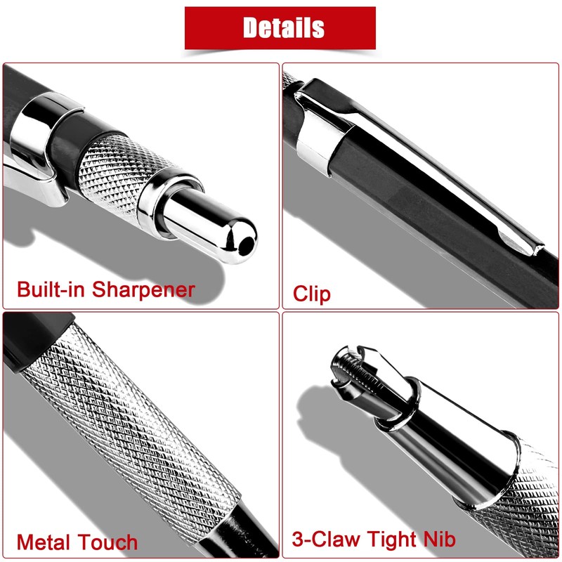 SAVITA Mechanical Pencil Set,Including 1pc Pencil and 12pcs 2mm Pencil
