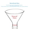 stonylab Glass Oblique Funnel, 60 Offset Borosilicate Glass Powder Funnel